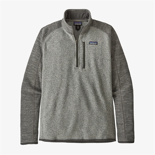 Patagonia Men's Better Sweater 1/4 Zip - Nickel w/Forge Grey